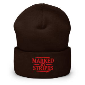 Marked by Stripes Cuffed Beanie